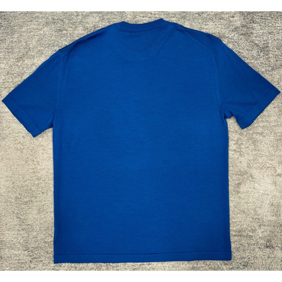 Louis Vuitton Cloud Jacquard Blue White Logo Wool Short Sleeve T-Shirt Medium M - Picture 12 of 15